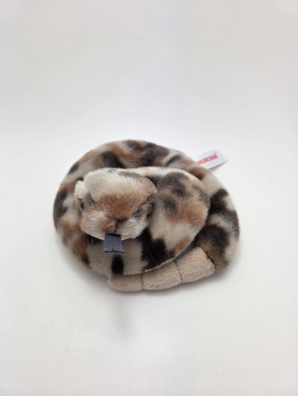 Aurora World Rattlesnake Brown Black Snake Plush